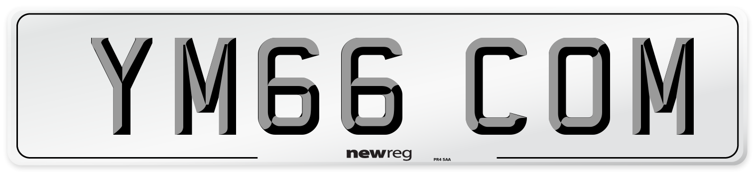 YM66 COM Number Plate from New Reg